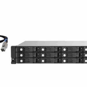 QNAP TL-R1220Sep-RP 2.5/3.5" Carcasa de disco duro/SSD Negro, Gris