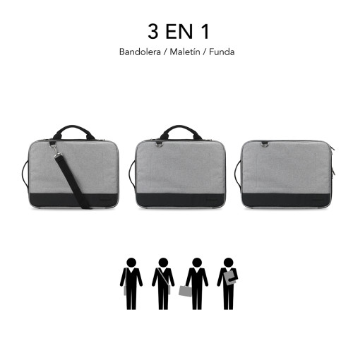 FUNDA ORDENADOR ADVANCE LAPTOP SLEEVE 13,3-14" GREY - Imagen 6