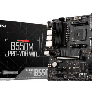 PLACA MSI B550M PRO-VDH WIFI,AMD,AM4,B550,4DDR4,128GB,VGA+HDMI+DP,GBLAN+WIFI+BT4.2,4SATA3+2M.2,5USB3.2,MATX