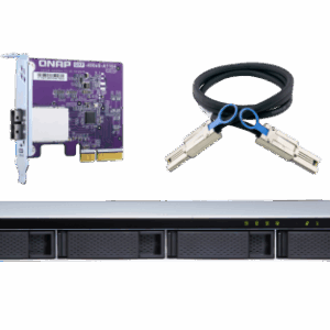 QNAP TL-R400S caja para disco duro externo Carcasa de disco duro/SSD Negro, Gris 2.5/3.5"