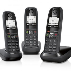Gigaset AS405 Trio Teléfono DECT Identificador de llamadas Negro