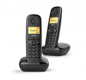 Gigaset A270 Duo Teléfono DECT Identificador de llamadas Negro