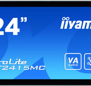 iiyama ProLite TF2415MC-B2 pantalla para PC 60,5 cm (23.8") 1920 x 1080 Pixeles Full HD VA Pantalla táctil Multi-usuario Negro