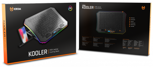KROM BASE REFRIGERACION PORTATIL HASTA 19". SOPORTE SMARTPHONE. HUB 2 X USB. RGB (NXKROMKOOLER) - Imagen 11