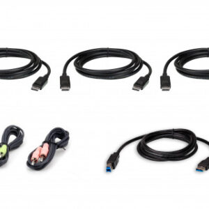 Aten 2L-7D02UDPX6 cable para video, teclado y ratón (kvm) Negro 1,8 m