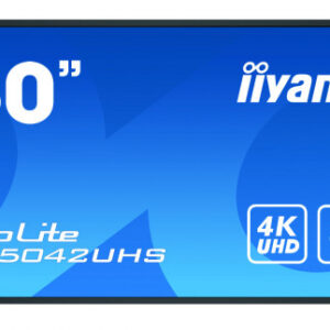 iiyama LH5042UHS-B3 pantalla de señalización Pizarra de caballete digital 125,7 cm (49.5") VA 4K Ultra HD Negro Android 8.0