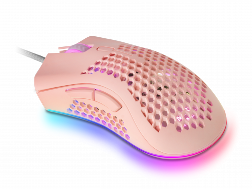 Mars Gaming MMEXP, Ratón Gaming RGB Ultraligero Rosa - Imagen 2