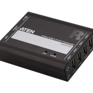 ATEN Extensor USB 2.0 por Cat 5 con hub de cuatro puertos (hasta 100 m)