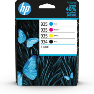 HP Paquete de 4 cartuchos de Tinta Original 934 negra/935 cian/magenta/amarilla