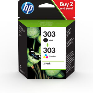 HP Paquete de 2 cartuchos de tinta Original 303 negro/tricolor