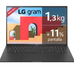 LG Gram 17Z95P-G.AA78B ordenador portatil Netbook 43,2 cm (17") WQXGA Intel® Core™ i7 16 GB LPDDR4x-SDRAM 512 GB SSD Wi-Fi 6 (802.11ax) Windows 11 Home Negro
