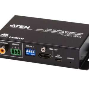 ATEN Repetidor HDMI True 4K con incrustador y desincrustador de audio