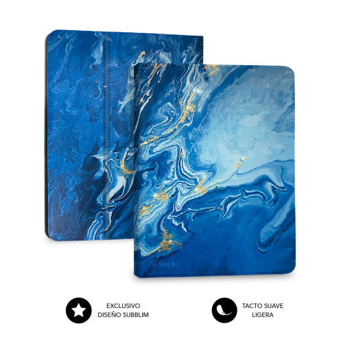 SUBBLIM Funda con Teclado Keytab Pro BT Trendy Marmol Azul - Imagen 5