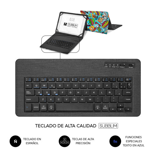 SUBBLIM Funda con Teclado Keytab Pro BT Trendy Comic - Imagen 6