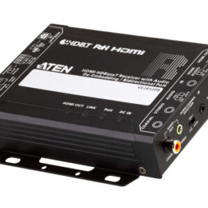 ATEN Receptor HDMI HDBaseT con desincrustador de audio / PoH bidireccional (4K a 100 m) (HDBaseT Class A) (compatible con PoH PSE y PD)