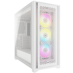 CAJA CORSAIR ICUE 5000D RGB AIRFLOW CRISTAL TEMPLADO BLANCA CC-9011243-WW