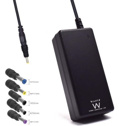 Ewent EW3898 adaptador e inversor de corriente Interior 65 W Negro - Imagen 2