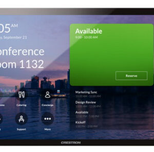 CRESTRON 7 IN. ROOM SCHEDULING TOUCH SCREEN FOR MICROSOFT TEAMS SOFTWARE, BLACK SMOOTH, INCLUDES ONE TSW-770-LB-B-S LIGHT BAR (TSS-770-T-B-S-LB KIT) 6511778