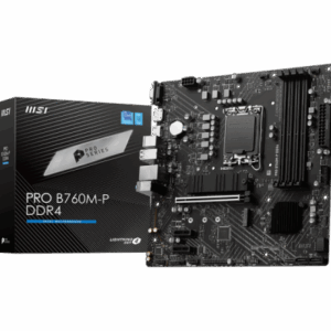 PLACA MSI PRO B760M-P,INTEL,1700,B760,4DDR5,192GB,VGA+HDMI+DP,4SATA+2M.2,4USB3.2,GBLAN,MATX