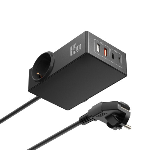 EWENT ESTACIÓN DE CARGA USB GAN FAST DE 65W – 2 USB A Y 2 USB C - Imagen 3