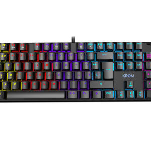 KROM TECLADO GAMING KASIC. MECANICO. TECLAS RETROILUMINADAS RAINBOW. USB