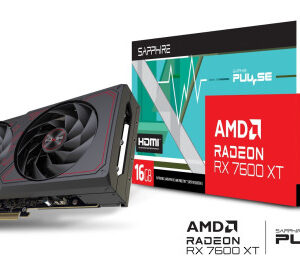 VGA SAPPHIRE PULSE RADEON RX 7600 XT GAMING OC 16GB,AMD,RX7600XT,16GB,GDDR6,128BIT,2HDMI+2DP (2 VENTILADORES)