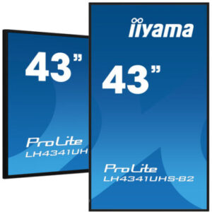 iiyama LH4341UHS-B2 pantalla de señalización 108 cm (42.5") LCD 500 cd / m² 4K Ultra HD Procesador incorporado Android 8.0 18/7