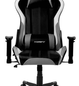 DRIFT DR175 Silla para videojuegos universal Asiento acolchado Negro, Gris, Blanco