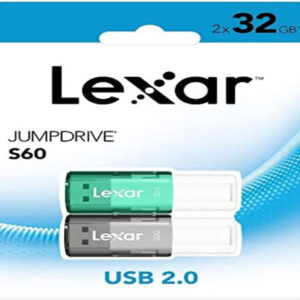 LEXAR 2X32GB PACK JUMPDRIVE S60 USB 2.0 FLASH DRIVE