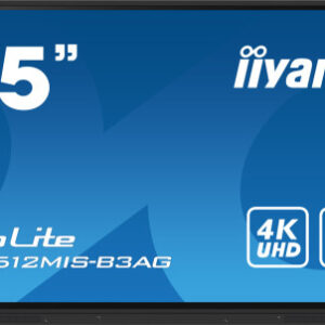 MONITOR IIYAMA 65" IIWARE10 , ANDROID 11, 8/64GB, 40-POINTS IR WITH ZERO BONDING, 3840X2160, UHD IPS PANEL, METAL HOUSING, FAN-LESS, SPEAKERS 2X 16W FRONT, VGA, HDMI 3X HDMI-OUT, USB-C 65W PD (FRONT), AUDIO MINI-JACK OPTICAL OUT (S/PDIF) (TE6512MIS-B