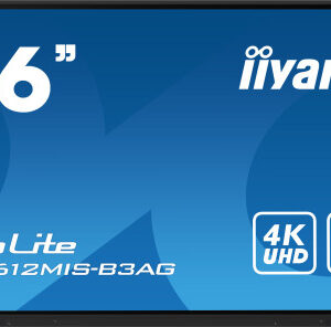 iiyama TE8612MIS-B3AG pantalla de señalización Diseño de quiosco 2,18 m (86") LCD Wifi 400 cd / m² 4K Ultra HD Negro Pantalla táctil Procesador incorporado Android 11 24/7