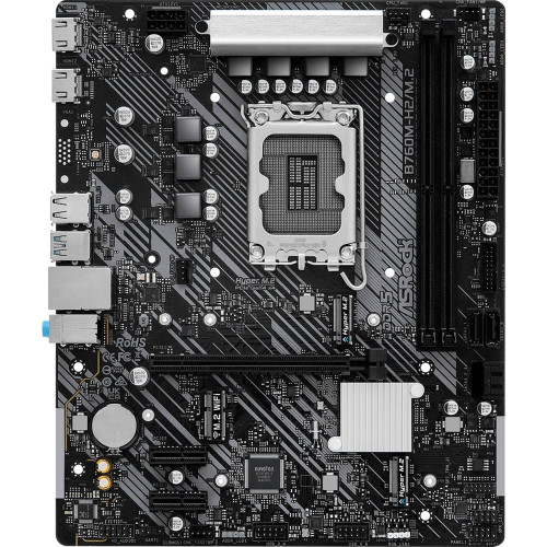 PLACA ASROCK B760M-H2/M.2,INTEL,1700,B760,2DDR5,96GB,HDMI+DP,4SATA+2M.2,5USB 3.2+1USB-C,GBLAN,MATX - Imagen 2