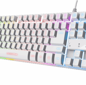 Trust GXT 833W Thado teclado Juego USB QWERTY Español Blanco