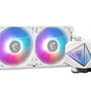 SISTEMA DE REFRIGERACION LIQUIDA MSI PARA CPU MAG CORELIQUID I240 WHITE,INTEL/AMD,RADIADOR 240mm,FAN4PIN,20dBA,ARGB (2 VENTILADORES) (BLANCO)