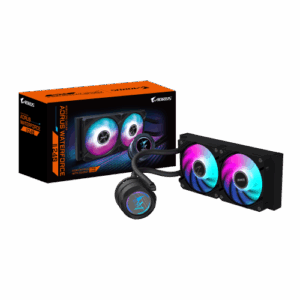 GIGABYTE Refrigeración líquida AIO AORUS WATERFORCE II 240 para CPU - 2 ventiladores ARGB de 120 mm, mecanismo de bloqueo deslizante, DAISY-CHAIN, compatible con Intel LGA 1700 y AMD AM5