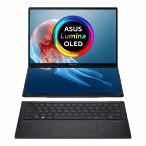 ASUS Zenbook Duo OLED UX8406MA-QL396W - Ordenador Portátil 14" WUXGA (Intel Core Ultra 9 185H, 32GB RAM, 1TB SSD, Arc Graphics, Windows 11 Home) Gris Tintero - Teclado QWERTY español
