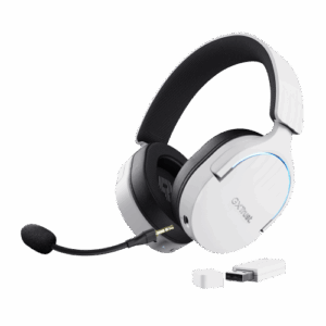 Trust GXT 491W FAYZO Auriculares Inalámbrico y alámbrico Diadema Juego USB Tipo C Bluetooth Negro, Blanco