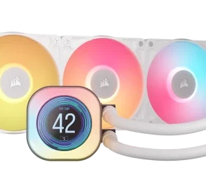 Corsair iCUE LINK TITAN 360 RX LCD Procesador Refrigerador de aire 12 cm Blanco 1 pieza(s)