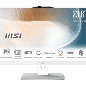 MSI Modern AM242P 12M Intel® Core™ i5 i5-1235U 60,5 cm (23.8") 1920 x 1080 Pixeles PC todo en uno 16 GB DDR4-SDRAM 512 GB SSD FreeDOS Wi-Fi 6E (802.11ax) Negro