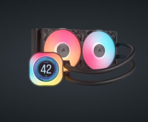 Corsair iCUE LINK TITAN 240 RX LCD Procesador Refrigerador de aire 12 cm Negro 1 pieza(s)