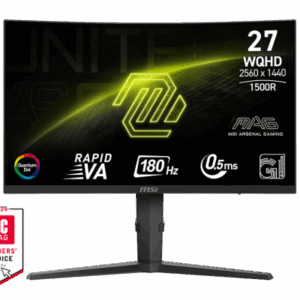 MSI MONITOR MAG 275CQRF QD E2. 27". CURVO 1500R. 2560X1440. 180HZ. NEGRO