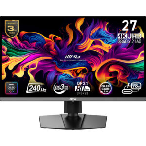 MSI MPG 272URX QD-OLED pantalla para PC 67,3 cm (26.5") 3840 x 2160 Pixeles 4K Ultra HD Negro