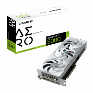 GIGABYTE GeForce RTX 5080 AERO OC SFF 16G Tarjeta Gráfica - 16GB GDDR7, 256 bits, PCI-E 5.0, 2730MHz Core Clock, 3 x DisplayPort, 1 x HDMI, GV-N5080AERO OC-16GD