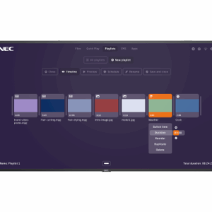 NEC MultiSync M651-MPi4 165,1 cm (65") LCD 500 cd / m² 4K Ultra HD Negro Procesador incorporado 24/7