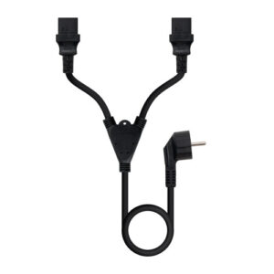 Nanocable Cable de Alimentación CEE7/M a 2xC13/H, Negro, 3 m