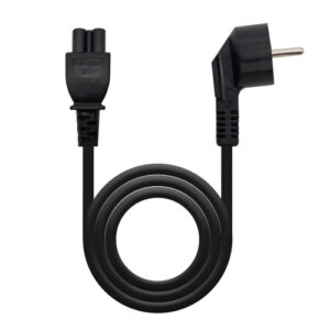 Nanocable Cable de Alimentación Trébol, CEE7 acodado/M-C5/H, Negro, 2 m