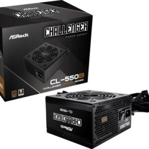 FUENTE ALIMENTACION ASROCK CL-550B,PSU,550W,80 PLUS BRONZE,120MM,ACTIVE PFC,PCI-E (6+2 pin)x4,SATA (5 pin)x4