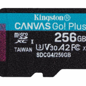 Kingston Technology 256 GB microSDXC Canvas Go Plus Gen4 200R A2 U3 Paquete individual sin ADP