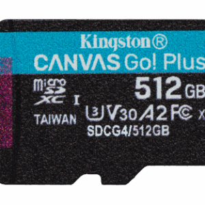Kingston Technology 512 GB microSDXC Canvas Go Plus Gen4 200R A2 U3 Paquete individual sin ADP
