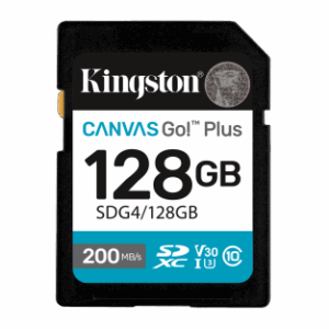 Kingston Technology 128GB SDXC Canvas Go Plus Gen4 200MB/s C10 UHS-I U3 V30